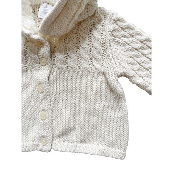 NWT Nordstrom Cable Knit Hoodie Sweater Size 3m - Picture 2 of 4